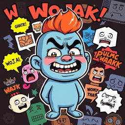 A stylized and expressive Wojak character, displaying a range of emotions