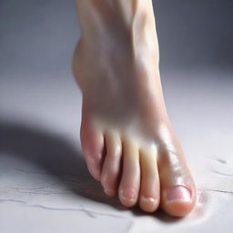 A high-resolution photograph showcasing the feet of a model