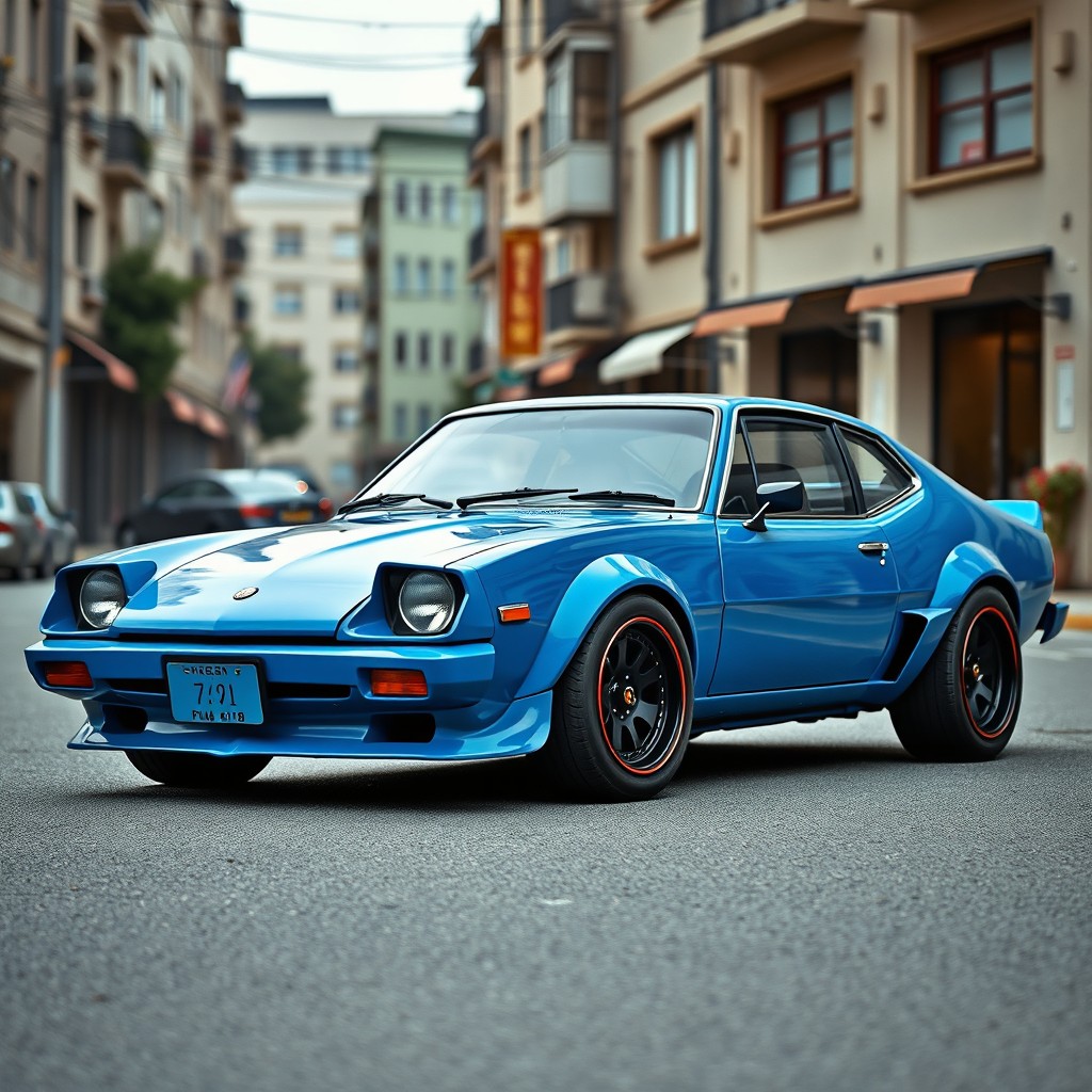 A vintage 1977 Puma GTB, styled in classic JDM aesthetics