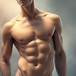 A refined and tasteful artistic representation of the male anatomy, emphasizing the natural beauty of the human form