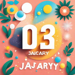 Generate a bright, optimistic representation of '1st January 2024'. Imagery could include a sunrise symbolizing a new start, or a calendar highlighting the date, surrounded by festive New Year decorations.