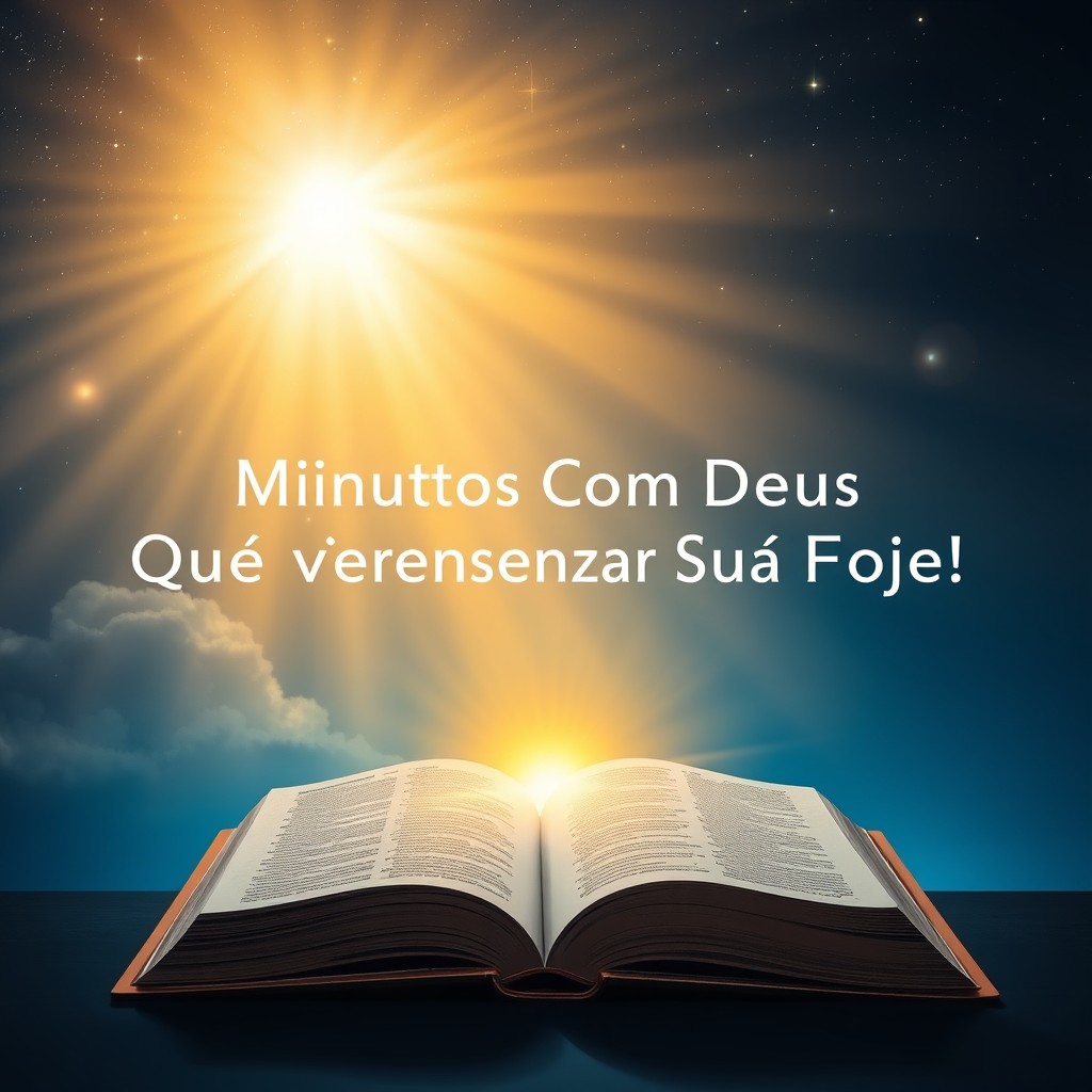 Art for a Christian YouTube channel featuring a celestial background with divine light streaming down from the sky