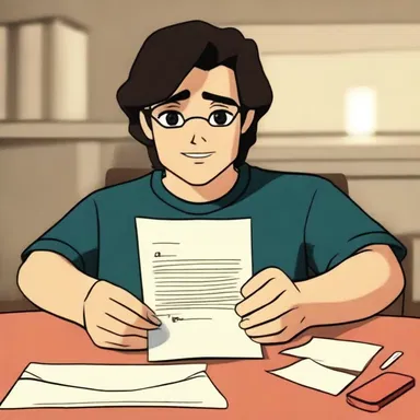 In the movie, the protagonist receives a letter and has to re-address it to another location.