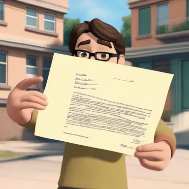 In the movie, the protagonist receives a letter and has to re-address it to another location.