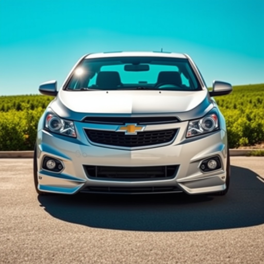 A stunning custom Chevrolet Kadett showcasing a front design inspired by the Chevrolet Cruze