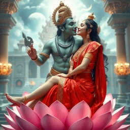 A beautiful divine goddess, inspired by traditional Indian aesthetics, adorned with exquisite jewelry around her neck and delicate payal (anklet) on her feet