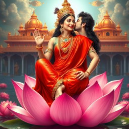 A beautiful divine goddess embodying femininity and grace, adorned with exquisite jewelry around her neck and delicate payal on her feet