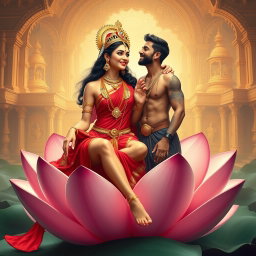 A stunning divine goddess embodying beauty and grace, adorned with exquisite jewelry around her neck and delicate payal on her feet