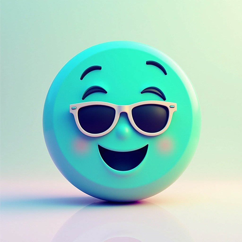 An artistic representation of the concept of being 'Based', featuring an abstract emoji symbol that embodies confidence, authenticity, and positivity