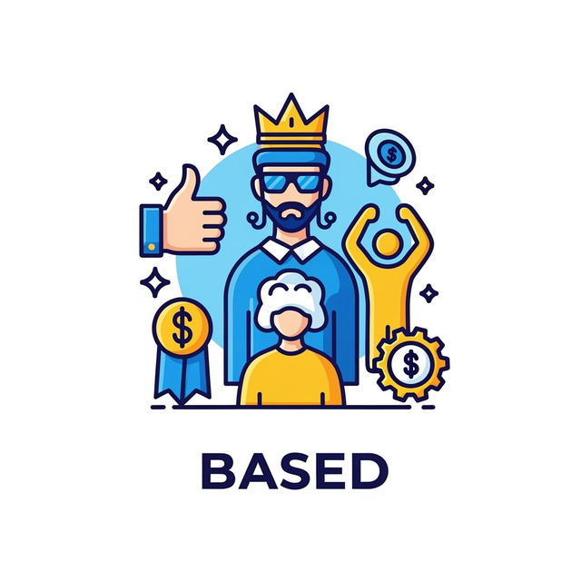 A creative representation of the concept 'Based', featuring a stylized icon that combines elements of modern design