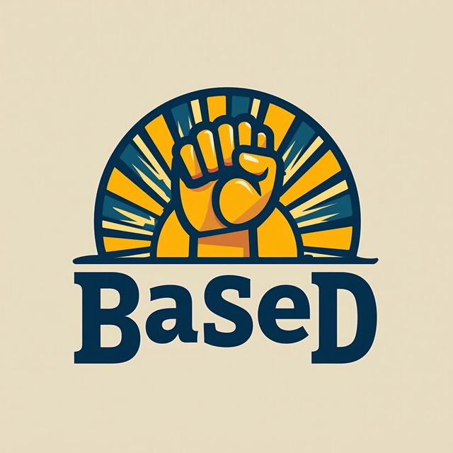 An impactful and straightforward icon representing the word 'Based', designed to be both simple and visually loud