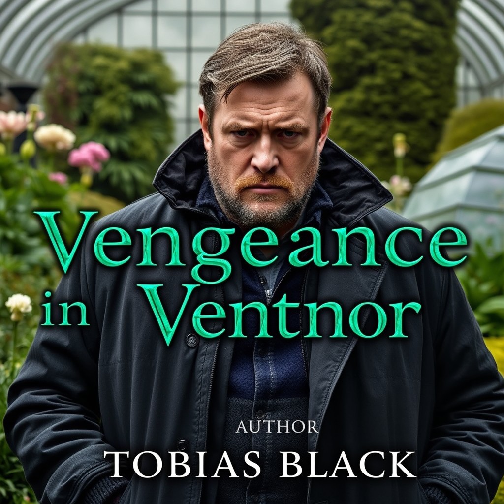 A large, brooding, rugged detective with a commanding presence, set in the enchanting backdrop of the Botanical Gardens on the Isle of Wight
