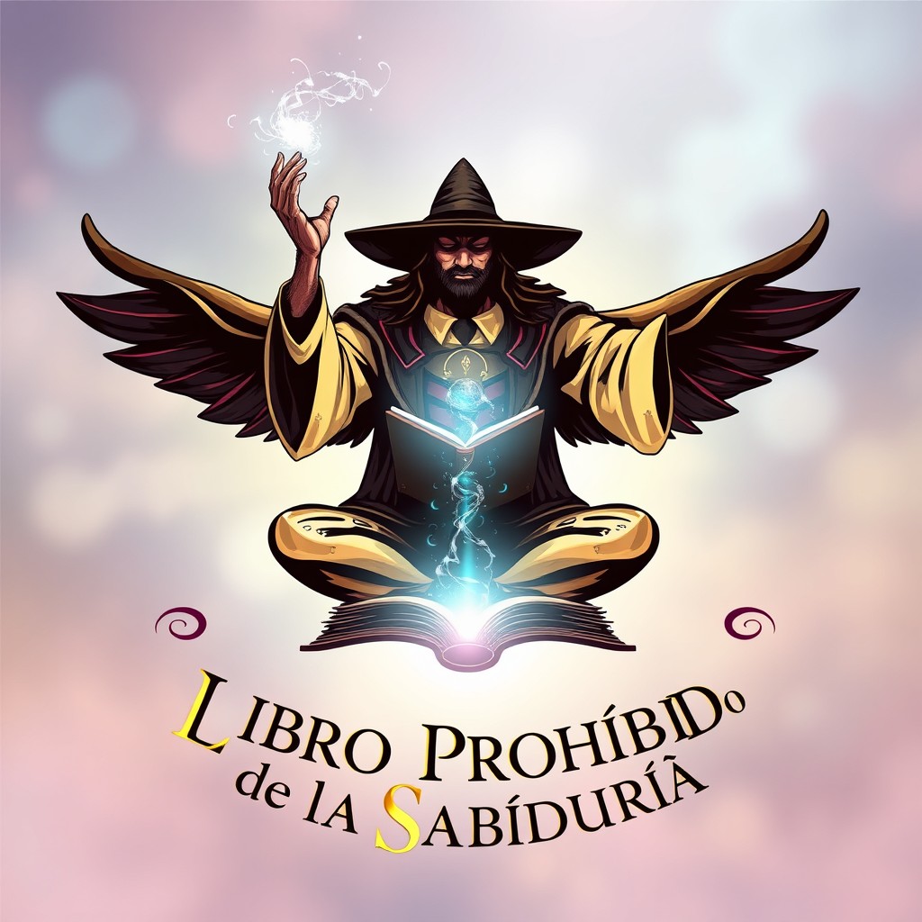 A captivating logo design for the book titled 'El Libro Prohibido de la Sabiduría'