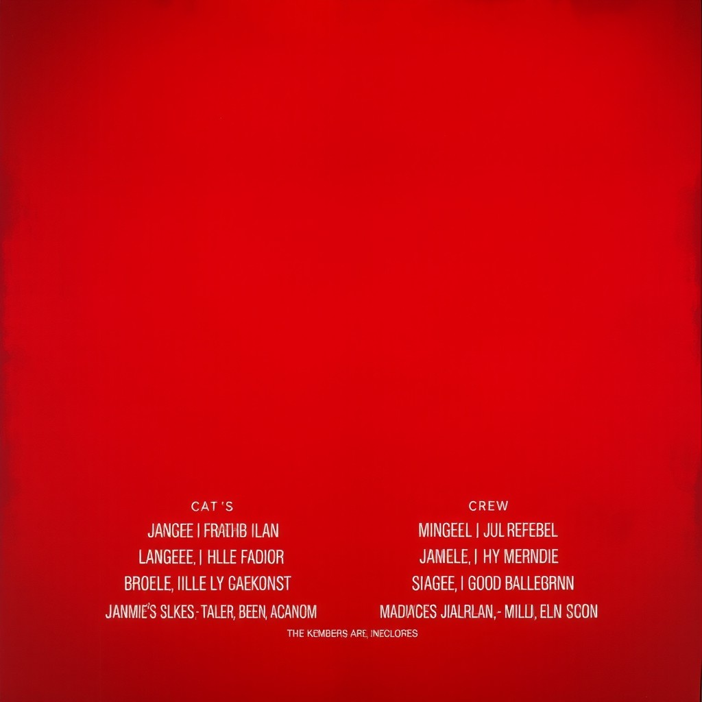 A vivid, dark red movie poster featuring bold and dramatic credits