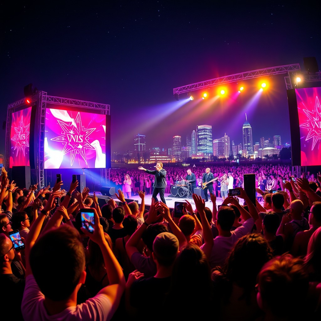 An energetic RnB concert taking place in Brisbane, Australia on August 20, 2025 featuring Nicholas Sio as the headliner