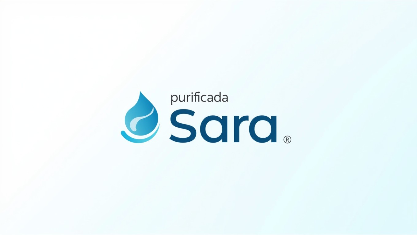 A sleek and modern logo design for a purified water vending machine, conveying qualities of quality, purity, and trustworthiness to the consumer