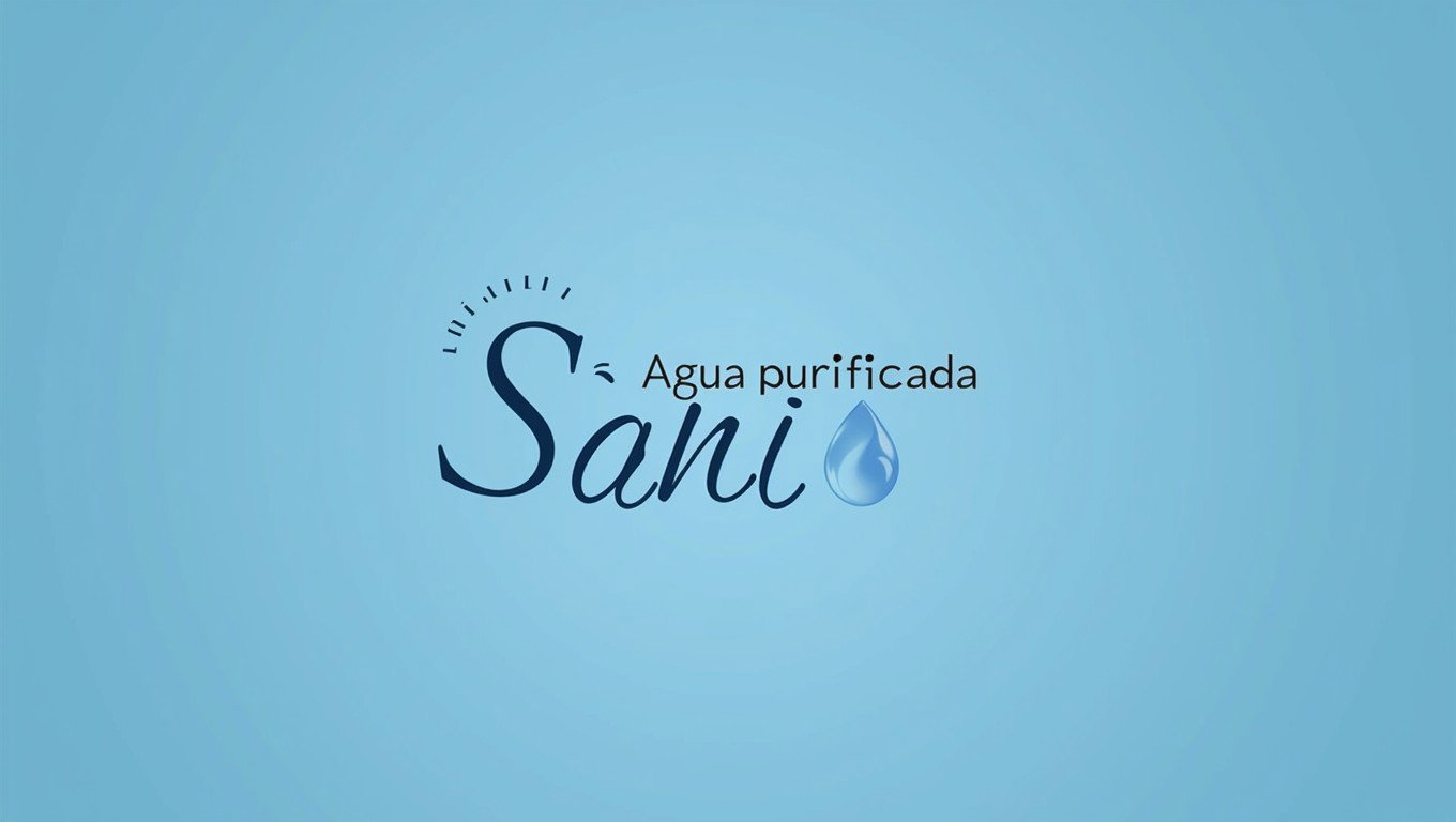 A sleek and modern logo designed for a purified water vending machine, conveying a sense of quality, purity, and trustworthiness