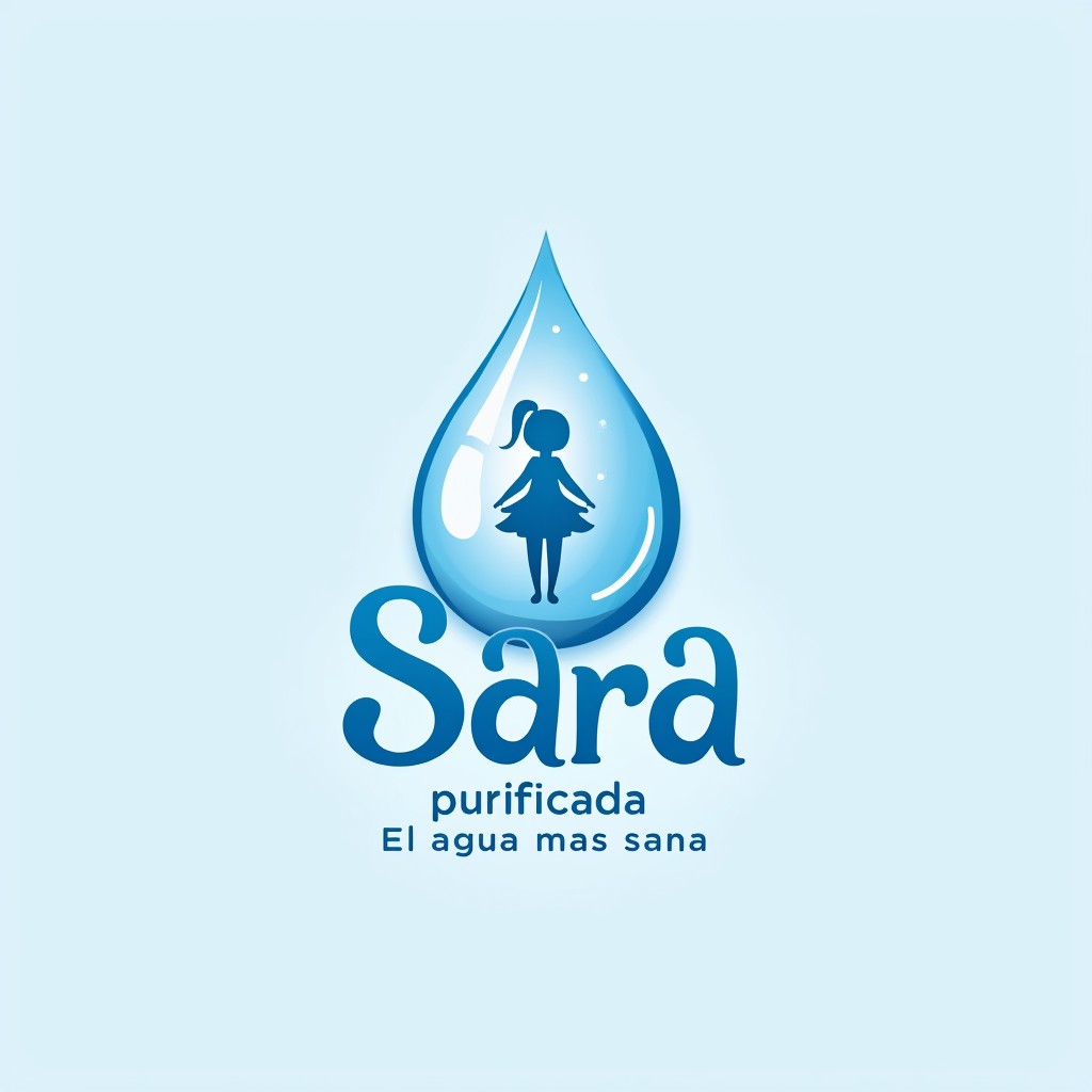 A clean and modern logo for a purified water vending machine that conveys a sense of quality, purity, and trust to consumers