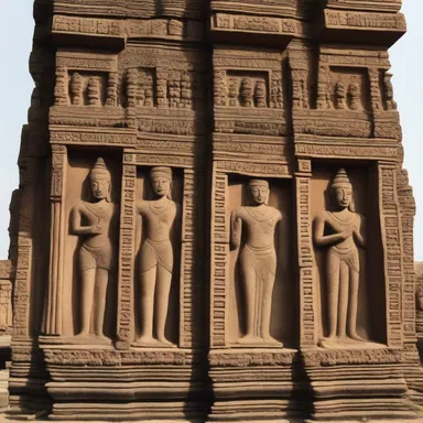 The ancient temple had intricate carvings on the nogs, depicting religious scenes and symbols.