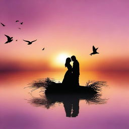 A digital art image of a romantic book cover