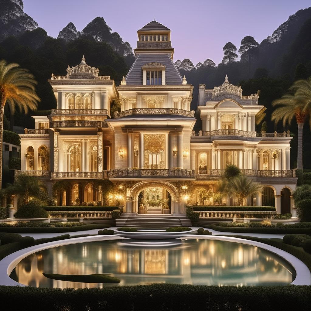 A luxurious house that is worth 10 billion dollars, embodying the pinnacle of wealth and opulence.