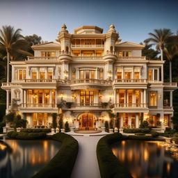 A luxurious house that is worth 10 billion dollars, embodying the pinnacle of wealth and opulence.