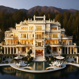 A luxurious house that is worth 10 billion dollars, embodying the pinnacle of wealth and opulence.