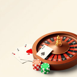 A sleek, minimalistic digital illustration designed for an Instagram introduction post, featuring a single elegant roulette wheel with realistic textures