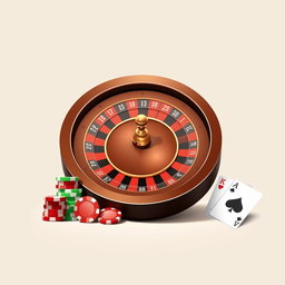 A sleek, minimalistic digital illustration designed for an Instagram introduction post, featuring a single elegant roulette wheel with realistic textures
