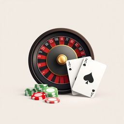 A sleek, minimalistic digital illustration designed for an Instagram introduction post, featuring a single elegant roulette wheel with realistic textures
