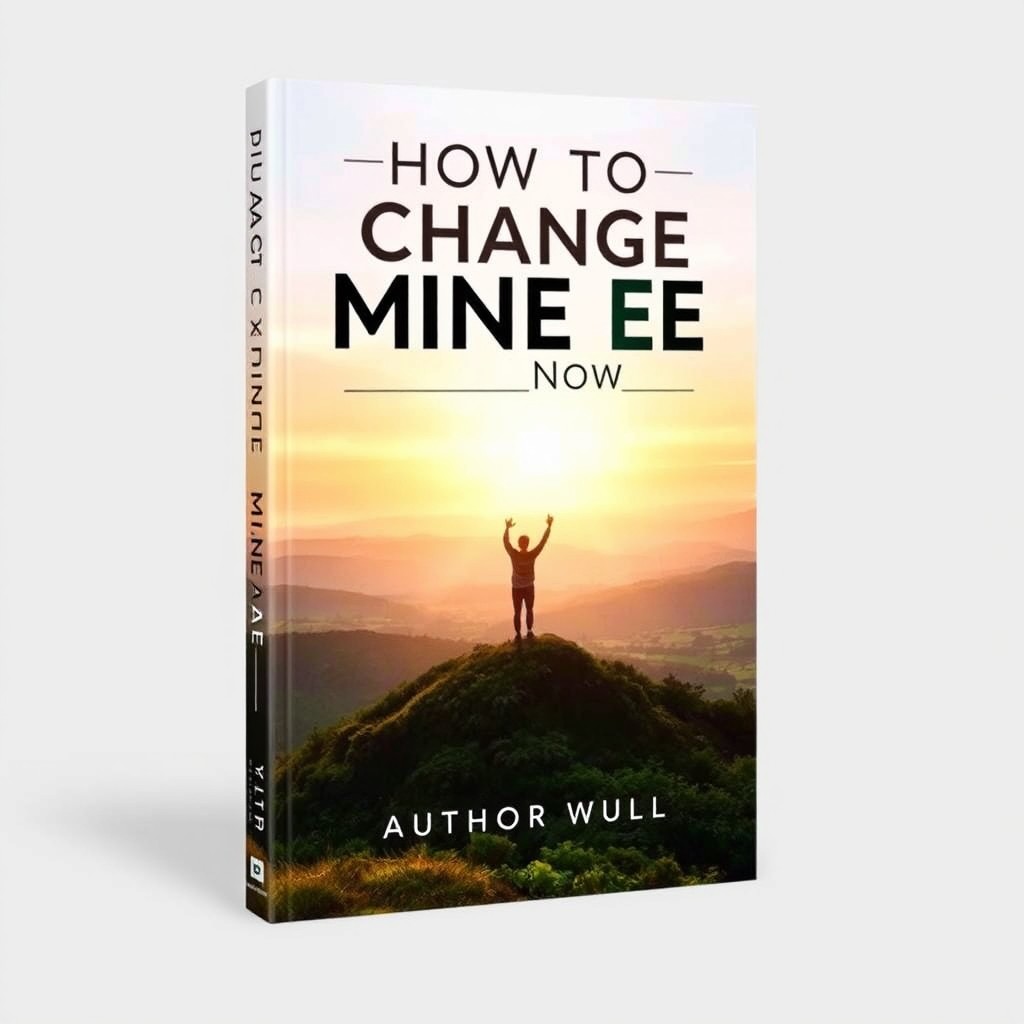 A captivating and inspiring book cover for a self-help book titled 'How to Change Mine Now'