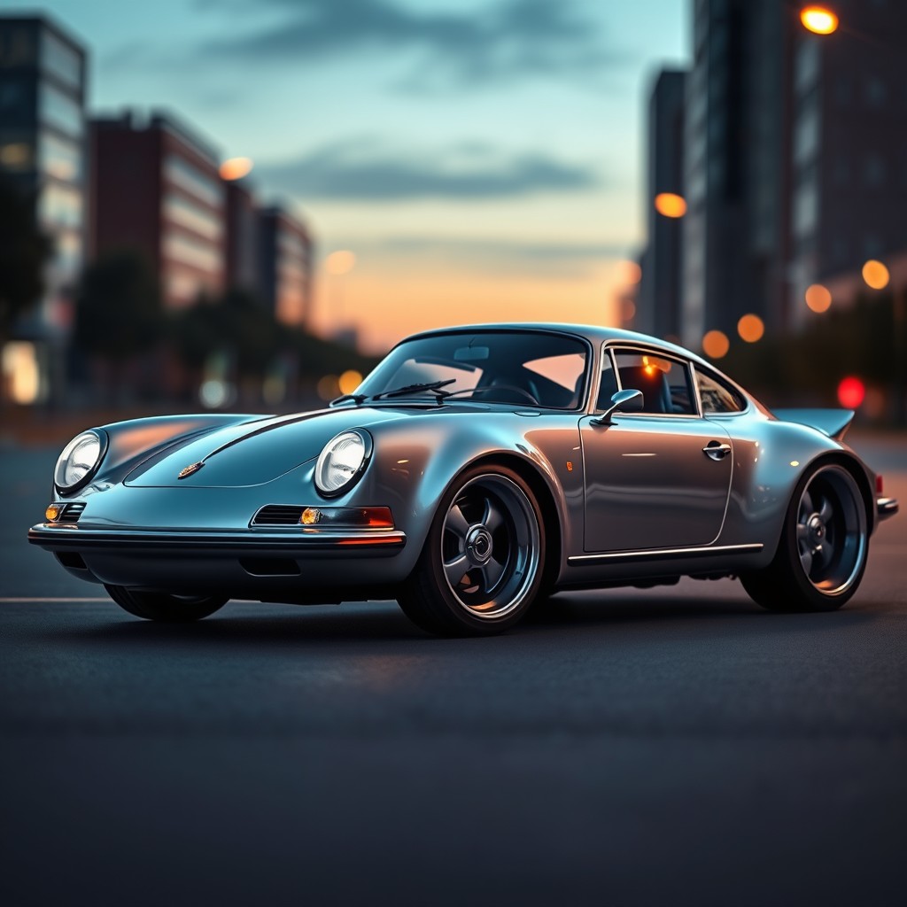 A modern sports car design inspired by the classic Porsche 356
