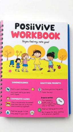 A vibrant workbook filled with positive behavior activities tailored for children