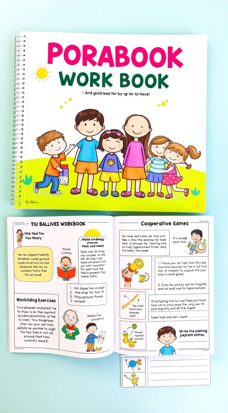 A colorful and interactive workbook dedicated to positive behavior activities for children