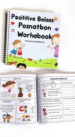 A colorful and interactive workbook dedicated to positive behavior activities for children