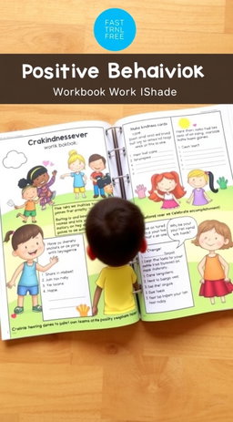 A colorful and interactive workbook dedicated to positive behavior activities for children