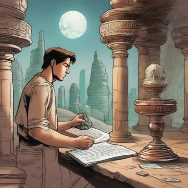 In the science fiction novel, the protagonist discovers an ancient artifact and sells it to a collector for a substantial write-down.
