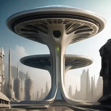 In the science fiction novel, the columniation of the alien spaceship created an awe-inspiring architectural structure.