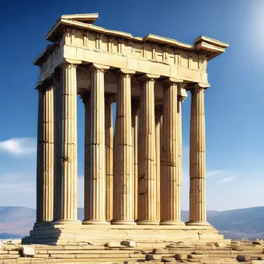 According to Greek mythology, the gods instructed the architects to create a perfect columniation for the magnificent temple dedicated to Zeus, the king of gods.
