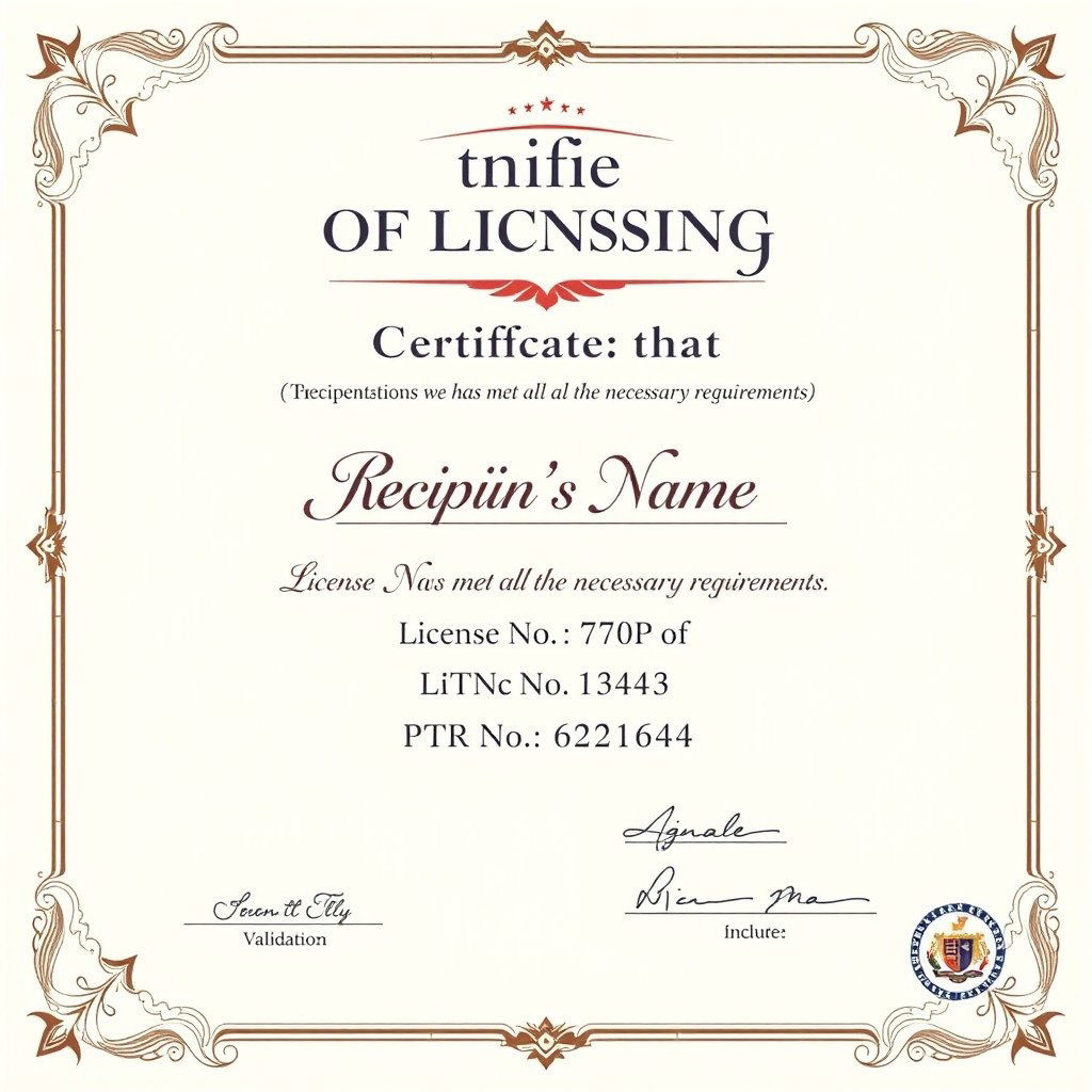 Professional Certificate of Licensing Design