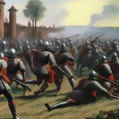 During the Battle of Pavia, the soldiers clashed on the battlefield, their morions glinting in the sun as they fought for victory.