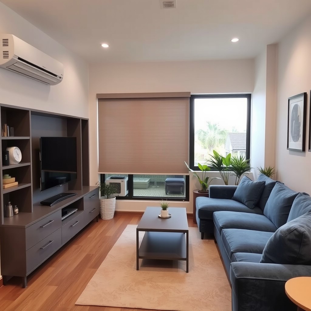 A cozy and modern living room measuring approximately 4 meters by 3