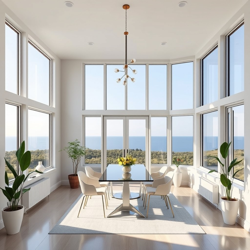 A dining room measuring 4 x 6 meters with a ceiling height of 2
