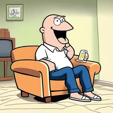 After a long day at work, I enjoy relaxing on a weeknight by watching cartoons.