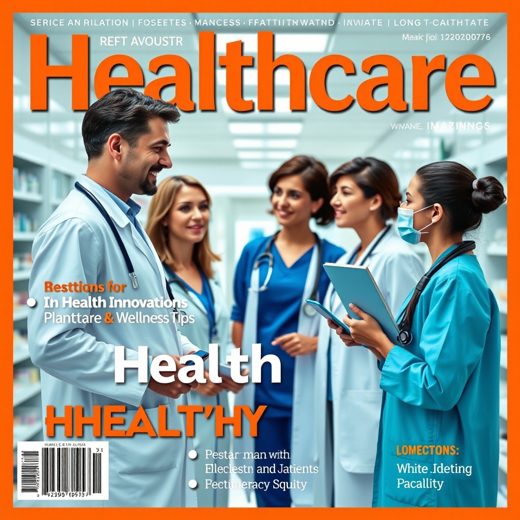 Healthcare Magazine Cover Design: Innovations & Wellness