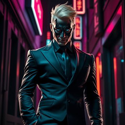 A striking portrayal of a supervillain standing confidently in a dynamic pose