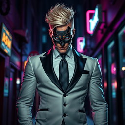 A striking portrayal of a supervillain standing confidently in a dynamic pose