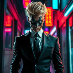 A striking portrayal of a supervillain standing confidently in a dynamic pose