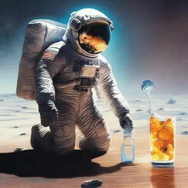 In the science fiction novel, the astronauts on the distant planet consume sparkling water to replenish their energy and survive the harsh conditions.