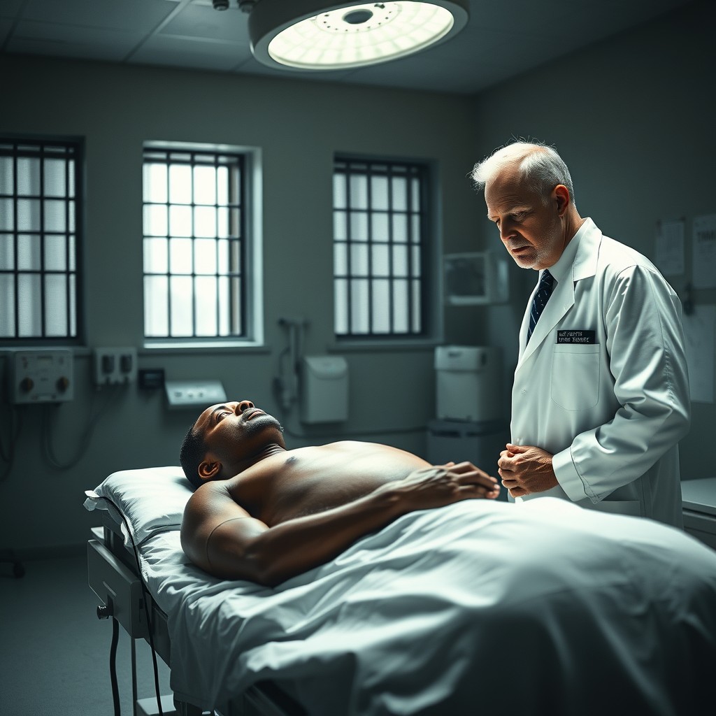 Dramatic Hospital Scene: Scientist in a Prison